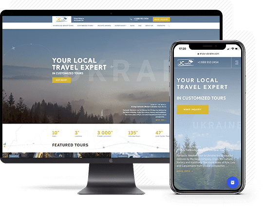 An example of a website developed by the Pnchp web studio team.
